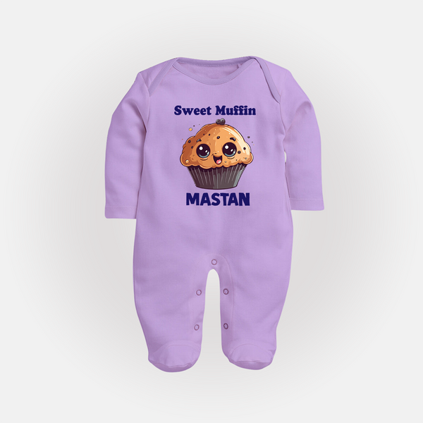 Sweet Muffin Personalized Full body suit - LILAC - New Born (Chest 7.5")