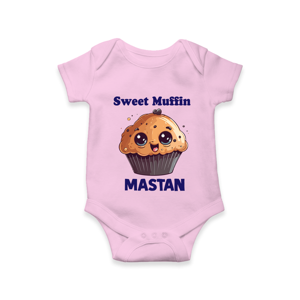 Sweet Muffin Personalized Baby Romper - BABY PINK - New Born (Chest 14")