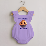 Sweet Muffin Personalized Romper Frock - LILAC - 0 - 3 Months Old (Chest 19")