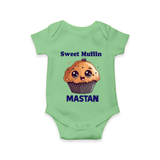 Sweet Muffin Personalized Baby Romper - GREEN - New Born (Chest 14")
