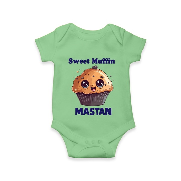 Sweet Muffin Personalized Baby Romper - GREEN - New Born (Chest 14")