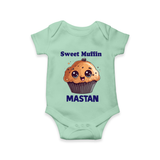 Sweet Muffin Personalized Baby Romper - MINT GREEN - New Born (Chest 14")