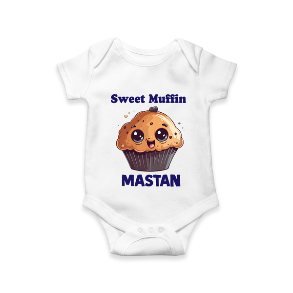 Sweet Muffin Personalized Baby Romper - WHITE - New Born (Chest 14")