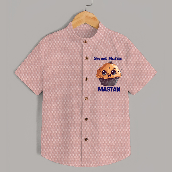 Sweet Muffin Personalized Shirt - PEACH - 0 - 6 Months Old (Chest 23")
