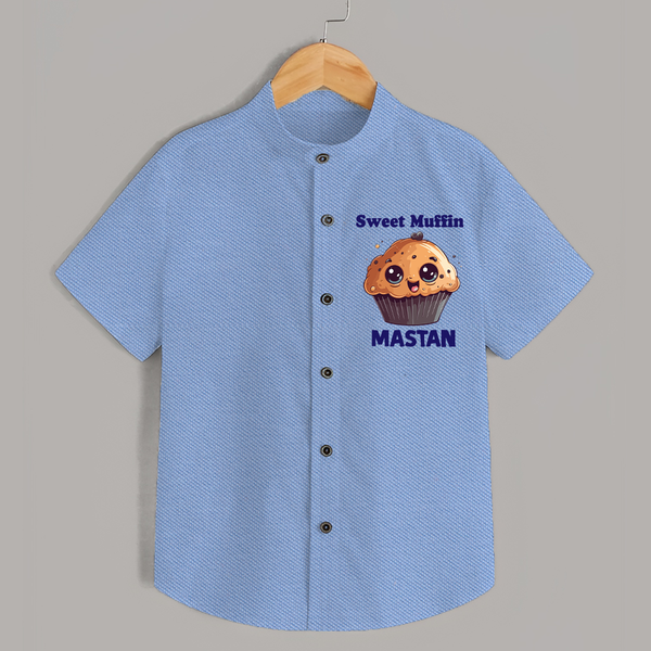 Sweet Muffin Personalized Shirt - SKY BLUE - 0 - 6 Months Old (Chest 23")