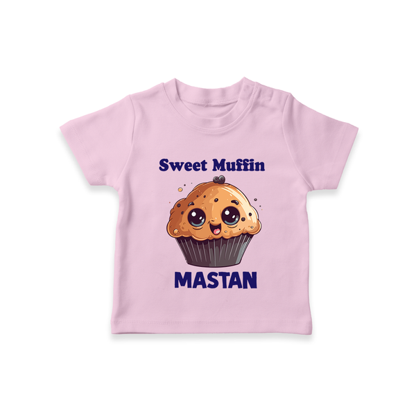 Sweet Muffin Personalized Tshirt - BABY PINK - 0-5 Months Old (Chest 17")