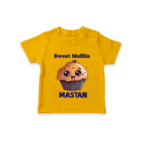 Sweet Muffin Personalized Tshirt - CHROME YELLOW - 0-5 Months Old (Chest 17")