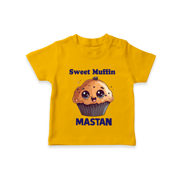 Sweet Muffin Personalized Tshirt - CHROME YELLOW - 0-5 Months Old (Chest 17")