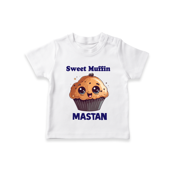 Sweet Muffin Personalized Tshirt - WHITE - 0-5 Months Old (Chest 17")
