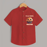 Sweet Muffin Personalized Shirt - RED - 0 - 6 Months Old (Chest 23")