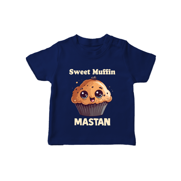 Sweet Muffin Personalized Tshirt - NAVY BLUE - 0-5 Months Old (Chest 17")