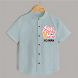 Ice Cream Is My Therapy Shirt - ARCTIC BLUE - 0 - 6 Months Old (Chest 23")