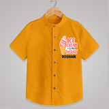 Ice Cream Is My Therapy Shirt - CHROME YELLOW - 0 - 6 Months Old (Chest 23")