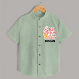 Ice Cream Is My Therapy Shirt - MINT GREEN - 0 - 6 Months Old (Chest 23")