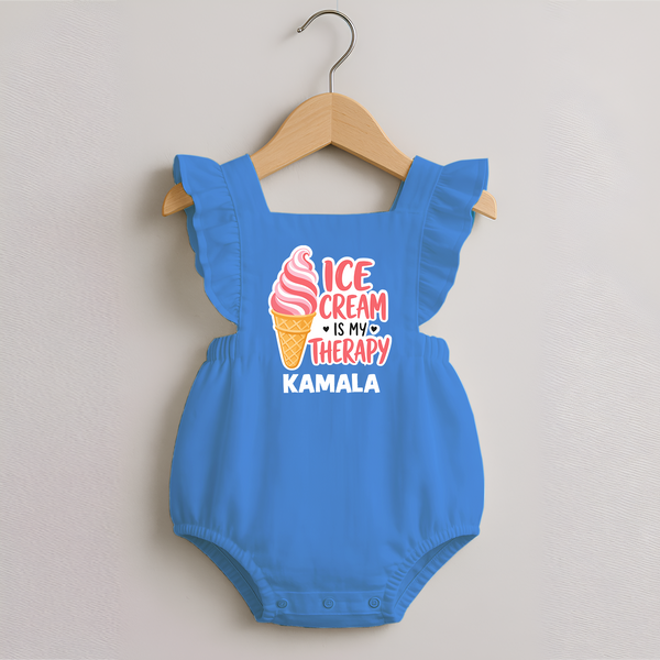 Ice Cream Is My Therapy Romper Frock