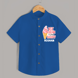 Ice Cream Is My Therapy Shirt - COBALT BLUE - 0 - 6 Months Old (Chest 23")