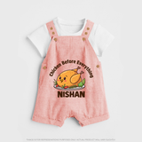 Chicken Lover Dungaree - PEACH - 0 - 5 Months Old (Chest 18")