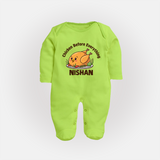 Chicken Lover Full body suit - LIME GREEN - New Born (Chest 7.5")