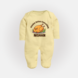 Chicken Lover Full body suit - PASTEL YELLOW - New Born (Chest 7.5")