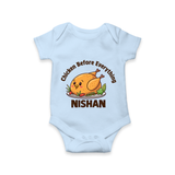 Chicken Lover Baby Romper - BABY BLUE - New Born (Chest 14")