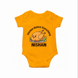 Chicken Lover Baby Romper - CHROME YELLOW - New Born (Chest 14")