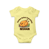 Chicken Lover Baby Romper - PASTEL YELLOW - New Born (Chest 14")