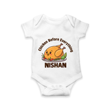 Chicken Lover Baby Romper - WHITE - New Born (Chest 14")