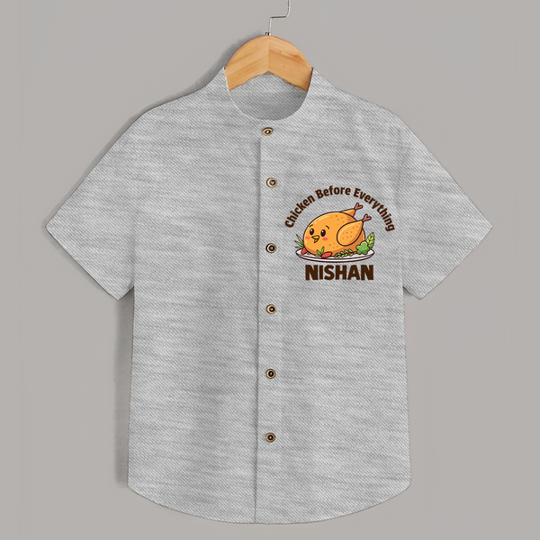 Chicken Lover Shirt - GREY - 0 - 6 Months Old (Chest 23")