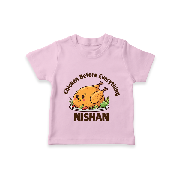 Chicken Lover Tshirt - BABY PINK - 0-5 Months Old (Chest 17")
