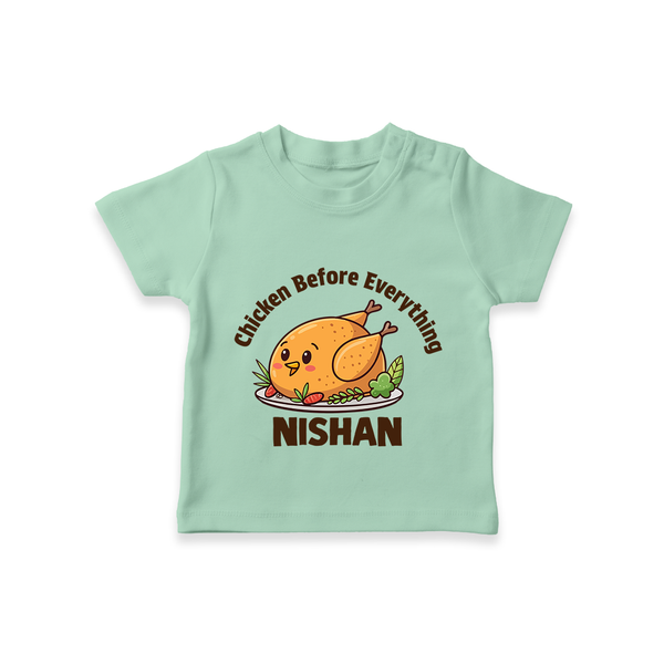 Chicken Lover Tshirt - MINT GREEN - 0-5 Months Old (Chest 17")
