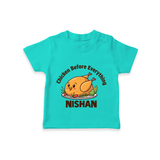 Chicken Lover Tshirt - TEAL - 0-5 Months Old (Chest 17")