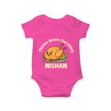Chicken Lover Baby Romper - HOT PINK - New Born (Chest 14")