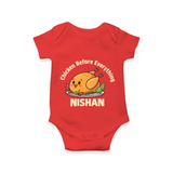 Chicken Lover Baby Romper - RED - New Born (Chest 14")