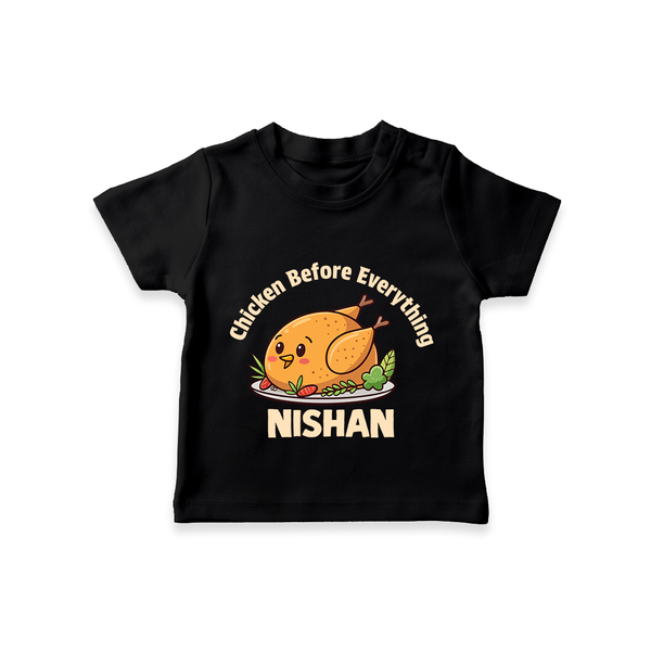 Chicken Lover Tshirt - BLACK - 0-5 Months Old (Chest 17")