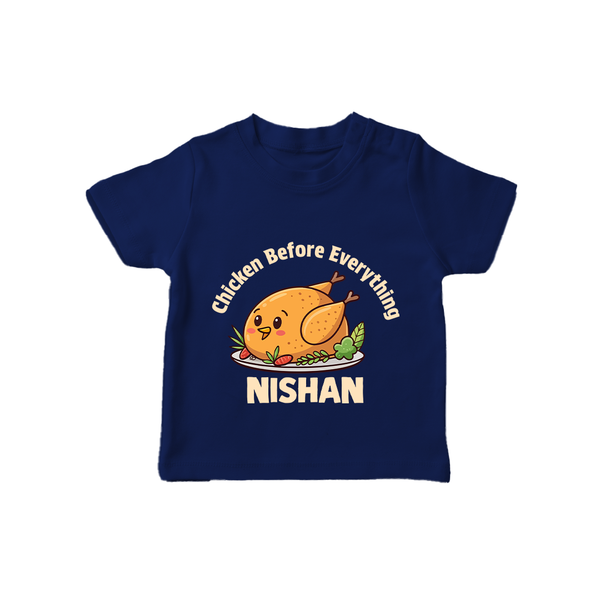Chicken Lover Tshirt - NAVY BLUE - 0-5 Months Old (Chest 17")