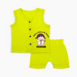Happy Chicken Lover Baby Jabla Set - LIME GREEN - 0 - 3 Months Old (Chest 9.8")