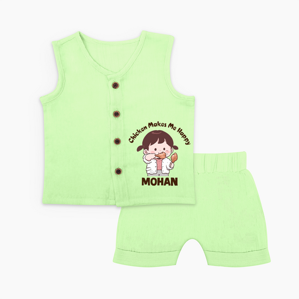 Happy Chicken Lover Baby Jabla Set - PASTEL GREEN - 0 - 3 Months Old (Chest 9.8")