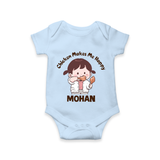 Happy Chicken Lover Baby Romper - BABY BLUE - New Born (Chest 14")