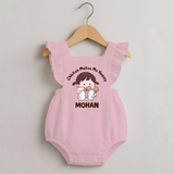 Happy Chicken Lover Romper Frock - BABY PINK - 0 - 3 Months Old (Chest 19")