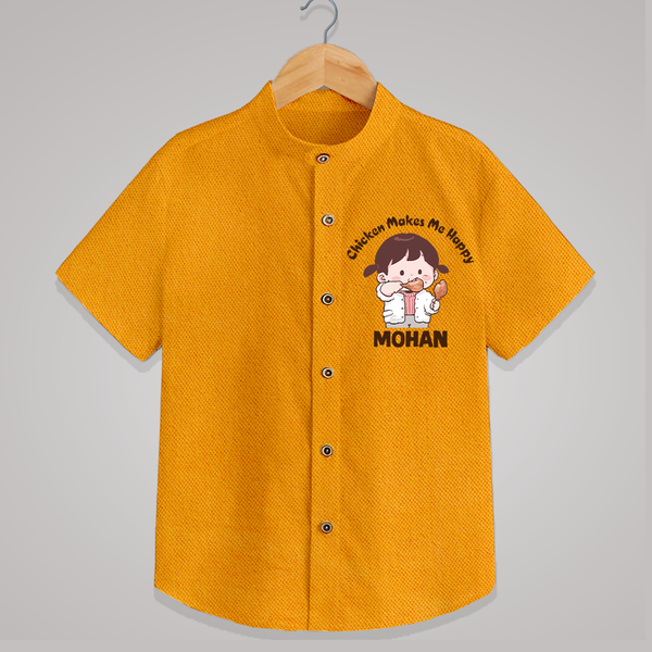 Happy Chicken Lover Shirt - CHROME YELLOW - 0 - 6 Months Old (Chest 23")