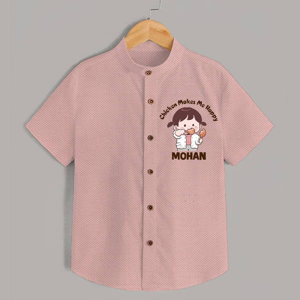 Happy Chicken Lover Shirt - PEACH - 0 - 6 Months Old (Chest 23")