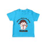 Happy Chicken Lover Tshirt - SKY BLUE - 0-5 Months Old (Chest 17")