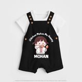 Happy Chicken Lover Dungaree - BLACK - 0 - 5 Months Old (Chest 18")