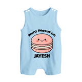 Mini Macaron Delight Button Romper - BABY BLUE - New Born (Chest 18")