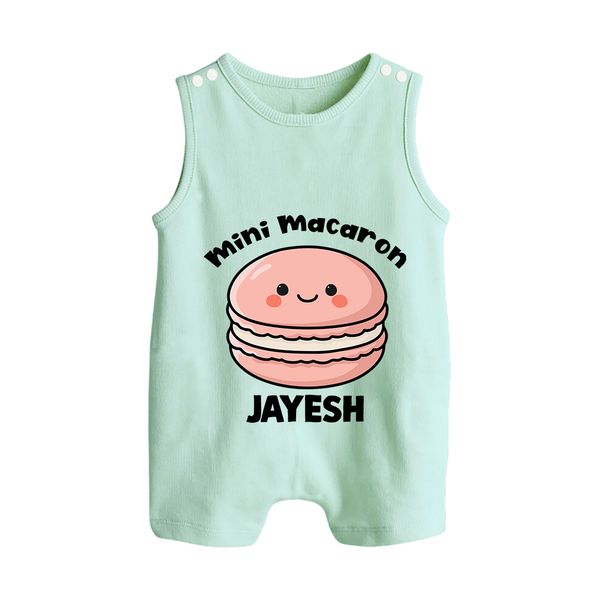 Mini Macaron Delight Button Romper - MINT GREEN - New Born (Chest 18")