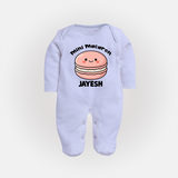 Mini Macaron Delight Full body suit - BABY BLUE - New Born (Chest 7.5")