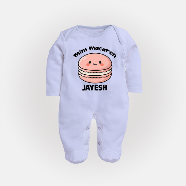 Mini Macaron Delight Full body suit - BABY BLUE - New Born (Chest 7.5")
