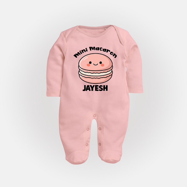 Mini Macaron Delight Full body suit - BABY PINK - New Born (Chest 7.5")