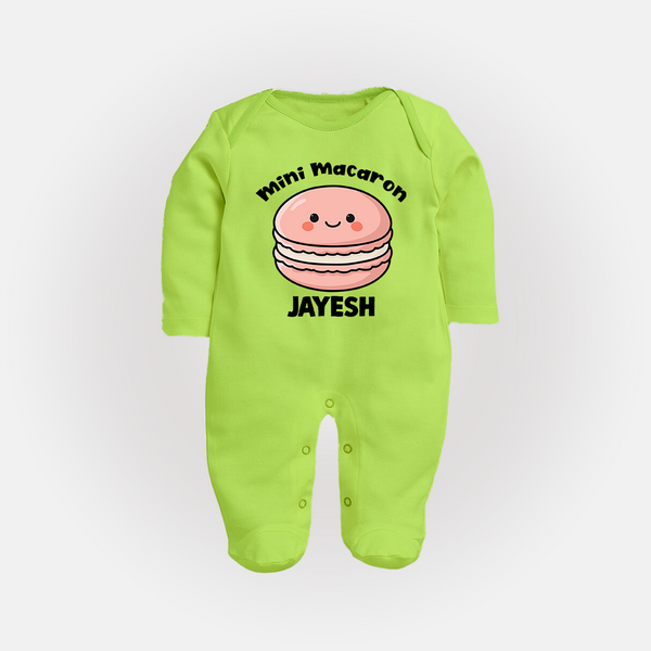 Mini Macaron Delight Full body suit - LIME GREEN - New Born (Chest 7.5")