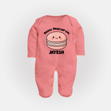 Mini Macaron Delight Full body suit - PEACH - New Born (Chest 7.5")